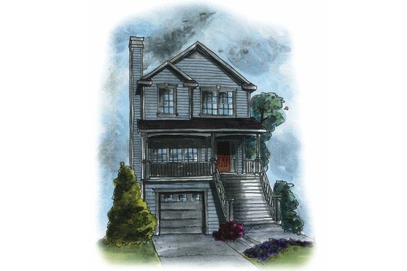 Architectural House Design - Traditional Exterior - Front Elevation Plan #20-432