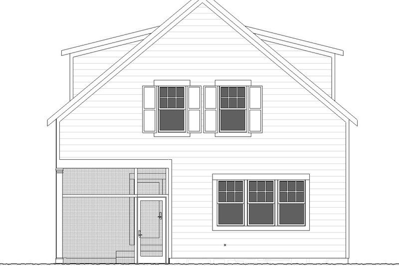 Architectural House Design - Exterior - Rear Elevation for Traditional House Plan #901-168 - 5 bed, 3.5 bath