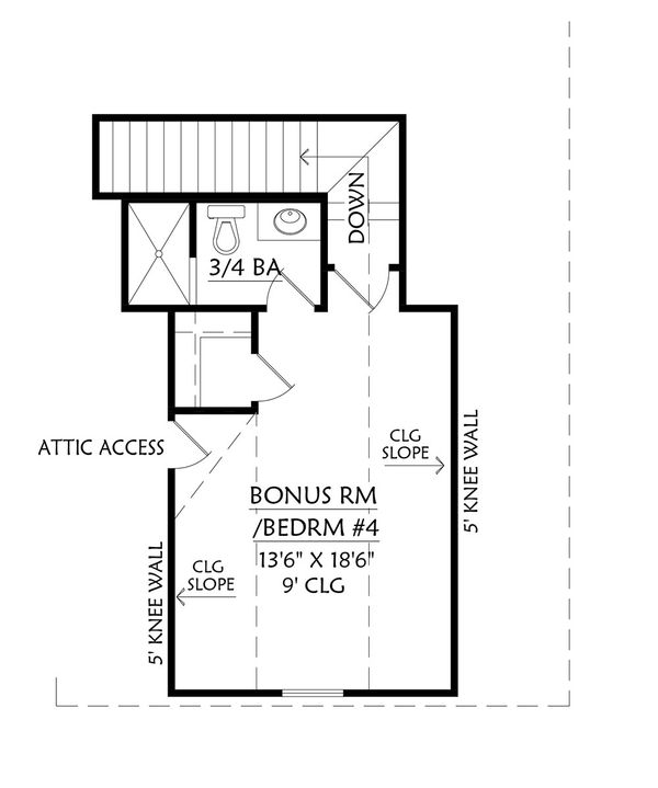 Farmhouse Floor Plan - Upper Floor Plan #1074-15