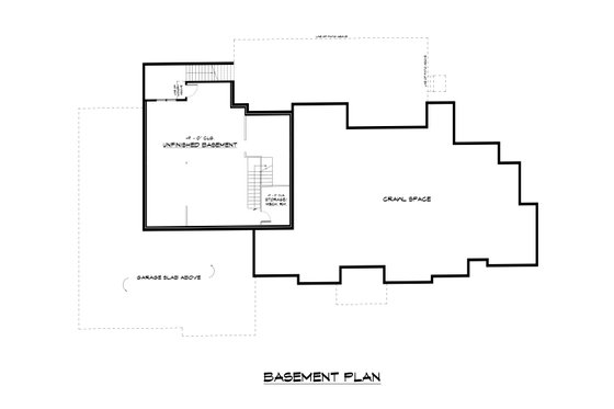 Floor Plan - Lower Floor for Contemporary House Plan #1066-195 - 4 bed, 4.5 bath