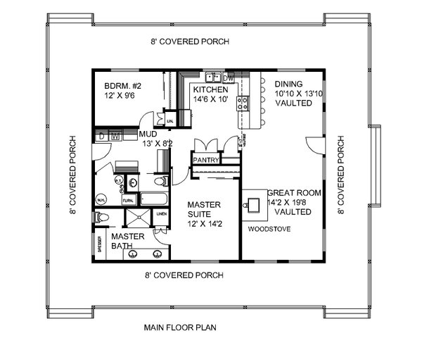 Dream House Plan - Country Floor Plan - Main Floor Plan #117-996