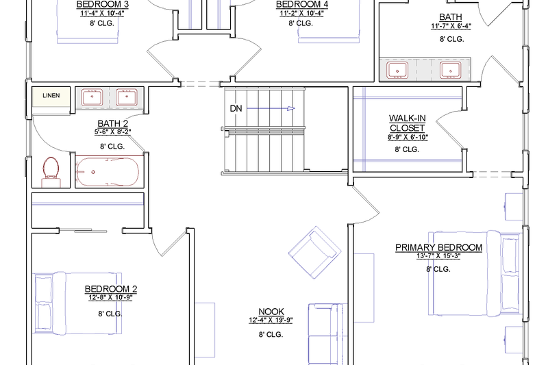 Dream House Plan - Photo 4 for Farmhouse House Plan #1109-35 - 4 bed, 2.5 bath