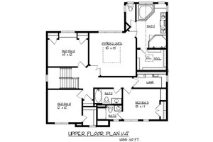 Floor Plan - Upper Floor for Traditional House Plan #320-487 - 4 bed, 3.5 bath