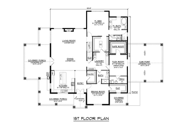 Home Plan - Floor Plan - Main Floor for Country House Plan #1064-229 - 3 bed, 3 bath