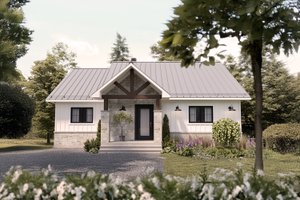 House Blueprint - Farmhouse Exterior - Front Elevation Plan #23-2877