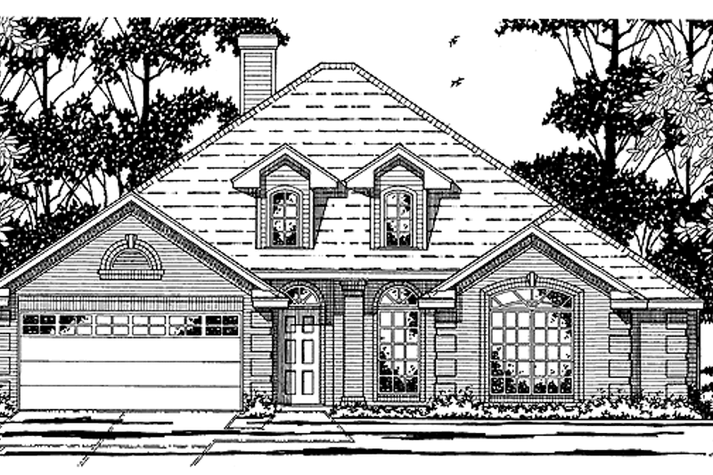 House Blueprint - European Exterior - Front Elevation Plan #42-508
