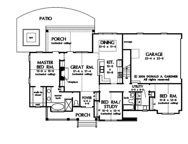 Architectural House Design - Craftsman Floor Plan - Main Floor Plan #929-879