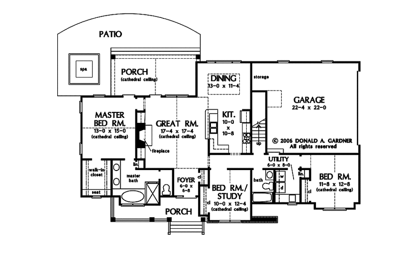 Home Plan - Floor Plan - Main Floor for Craftsman House Plan #929-879 - 3 bed, 2 bath