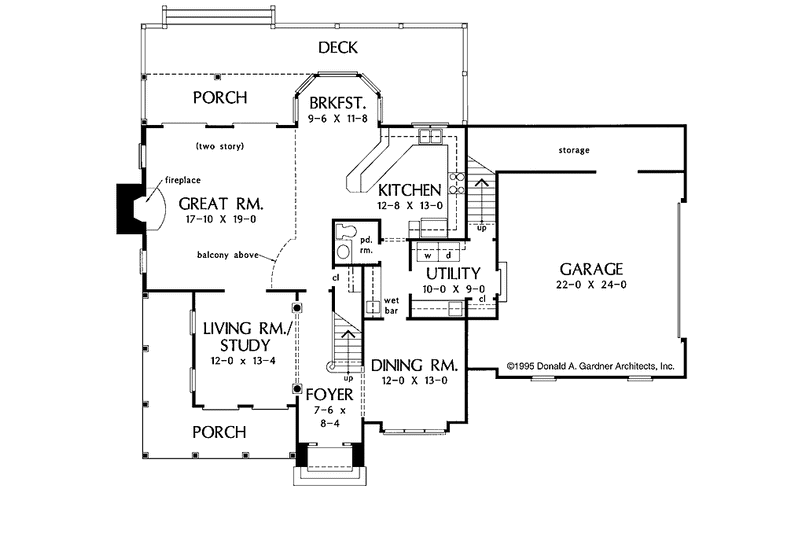 Dream House Plan - Floor Plan - Main Floor for Country House Plan #929-226 - 3 bed, 2.5 bath