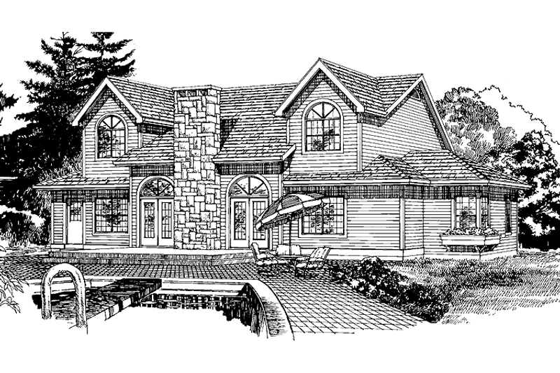 Dream House Plan - Exterior - Rear Elevation for Victorian House Plan #47-777 - 4 bed, 3.5 bath