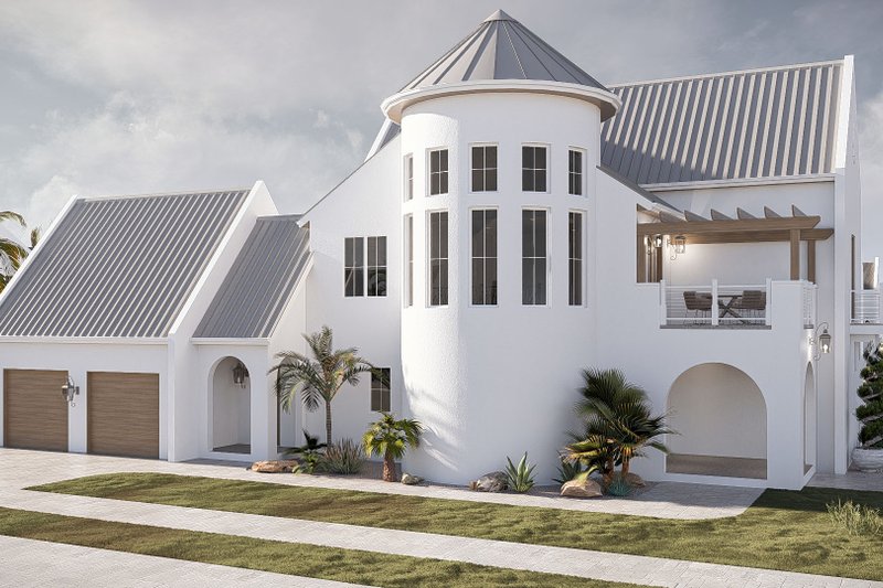 House Blueprint - Exterior - Other Elevation 1 for Beach House Plan #455-761 - 4 bed, 4.5 bath
