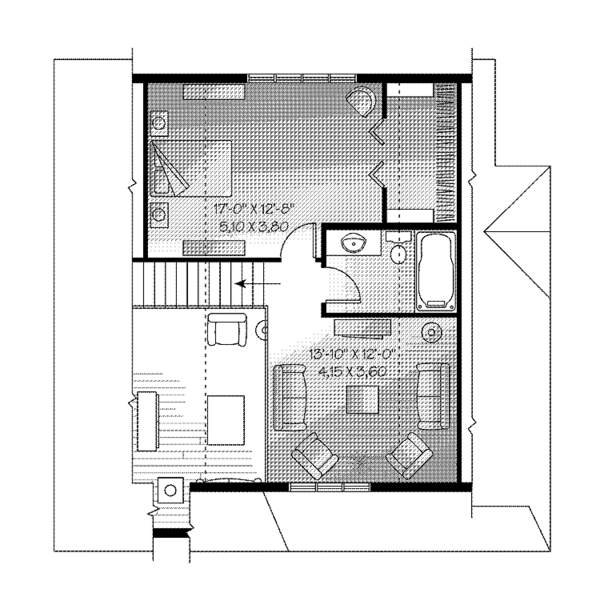 Architectural House Design - Country Floor Plan - Upper Floor Plan #23-2403