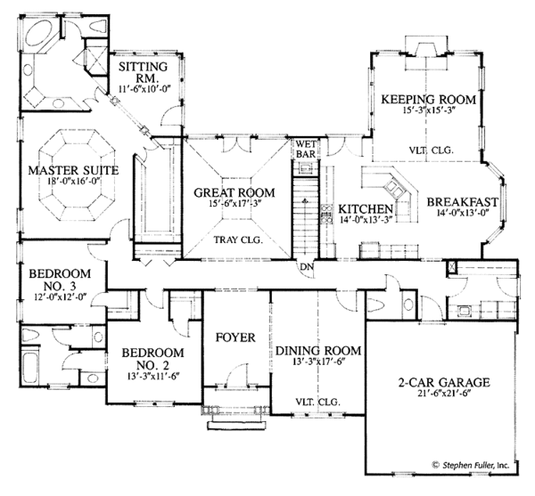 Dream House Plan - Country Floor Plan - Main Floor Plan #429-57