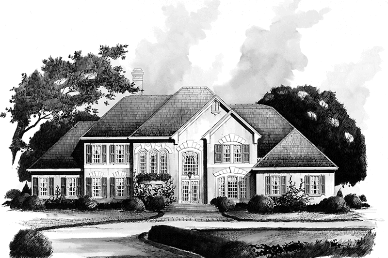 Home Plan - Exterior - Front Elevation 3 for Traditional House Plan #429-112 - 4 bed, 3.5 bath