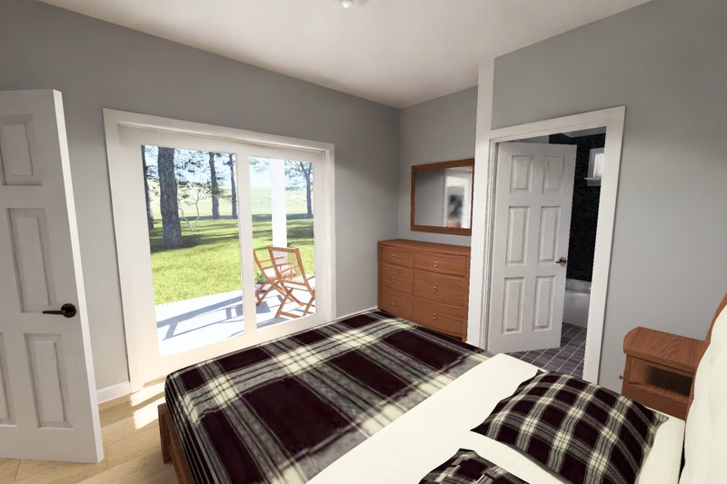 House Blueprint - Interior - Master Bedroom 2 for Modern House Plan #513-2446 - 2 bed, 2 bath