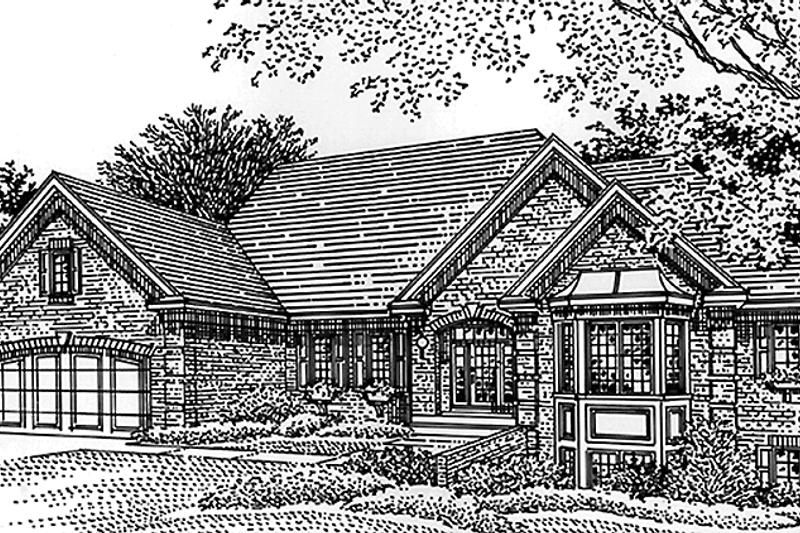 House Blueprint - Country Exterior - Front Elevation Plan #51-700