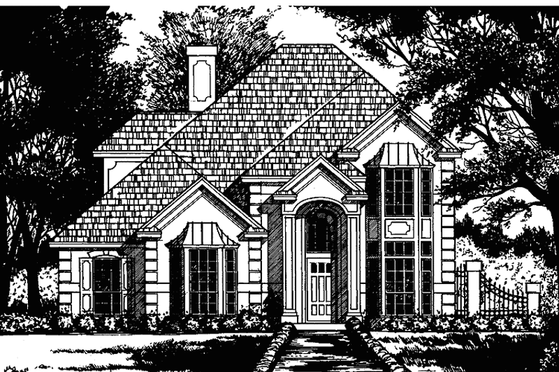 House Plan Design - Traditional Exterior - Front Elevation Plan #40-480