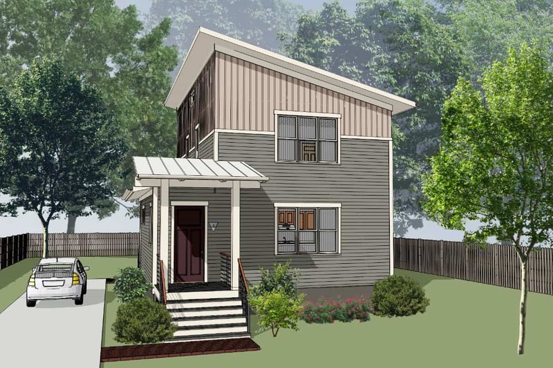 Architectural House Design - Modern Exterior - Front Elevation Plan #79-319