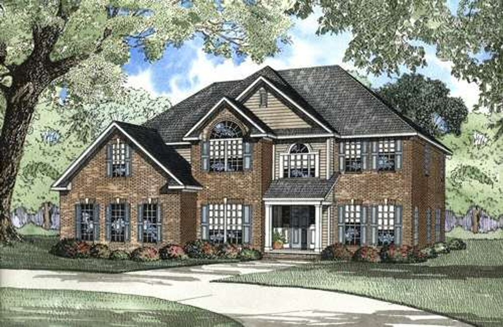 Traditional Style House Plan - 5 Beds 4 Baths 2942 Sq/Ft Plan #17-2072