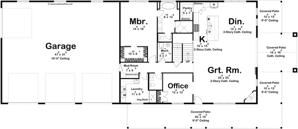 Dream House Plan - Barndominium Floor Plan - Main Floor Plan #455-535