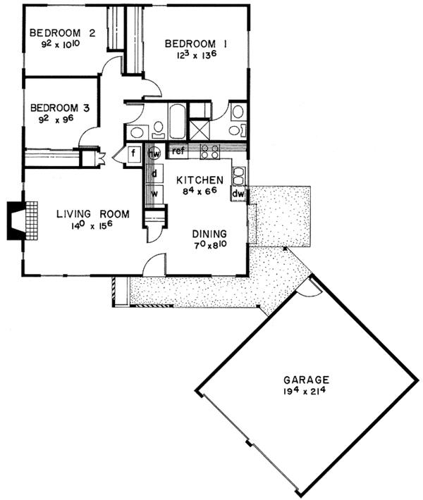 Architectural House Design - Contemporary Floor Plan - Main Floor Plan #60-754