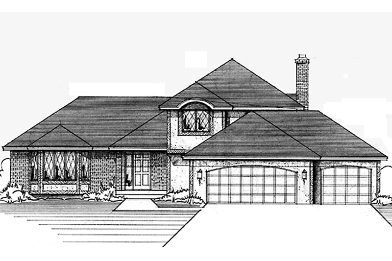 Dream House Plan - Exterior - Front Elevation 3 for European House Plan #51-704 - 3 bed, 2.5 bath