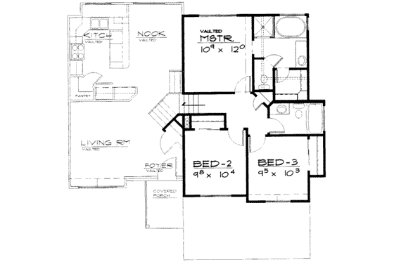 Floor Plan - Upper Floor for Modern House Plan #308-132 - 3 bed, 2.5 bath