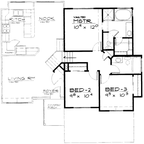 Modern Floor Plan - Upper Floor Plan #308-132