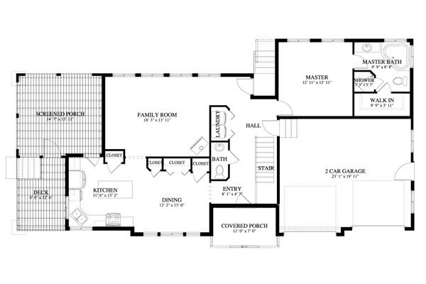 Dream House Plan - Ranch Floor Plan - Main Floor Plan #1060-464