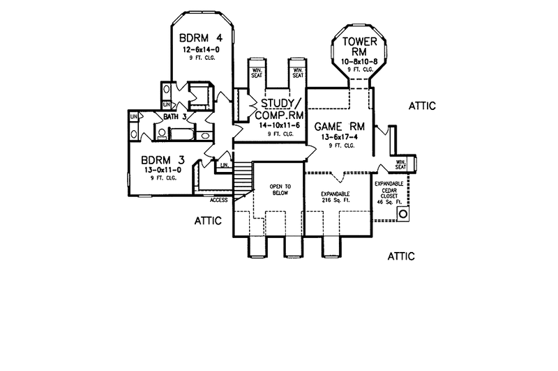 Dream House Plan - Floor Plan - Upper Floor 1 for Victorian House Plan #952-232 - 4 bed, 3 bath