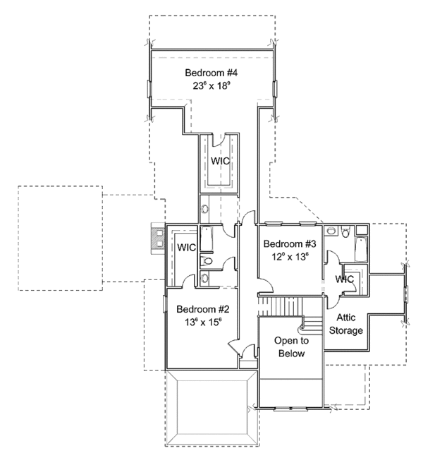Dream House Plan - Country Floor Plan - Upper Floor Plan #429-276