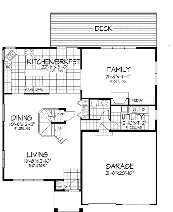 Dream House Plan - Traditional Floor Plan - Main Floor Plan #320-545