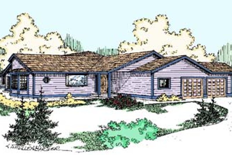Architectural House Design - Ranch Exterior - Front Elevation Plan #60-506