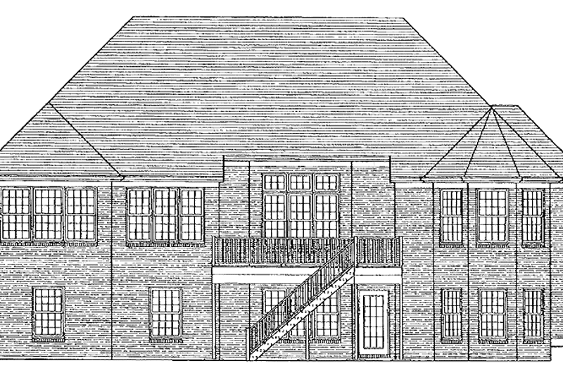 Home Plan - Exterior - Rear Elevation for Country House Plan #46-702 - 3 bed, 2.5 bath
