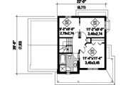 Country Style House Plan - 3 Beds 1 Baths 1114 Sq/Ft Plan #25-4500 