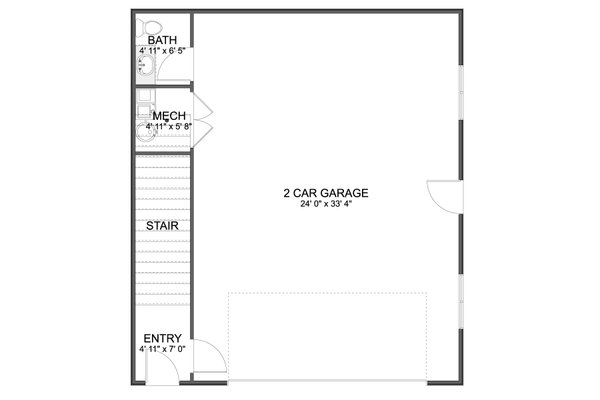 Home Plan - Floor Plan - Main Floor for Traditional House Plan #1060-500 - 2 bed, 1.5 bath