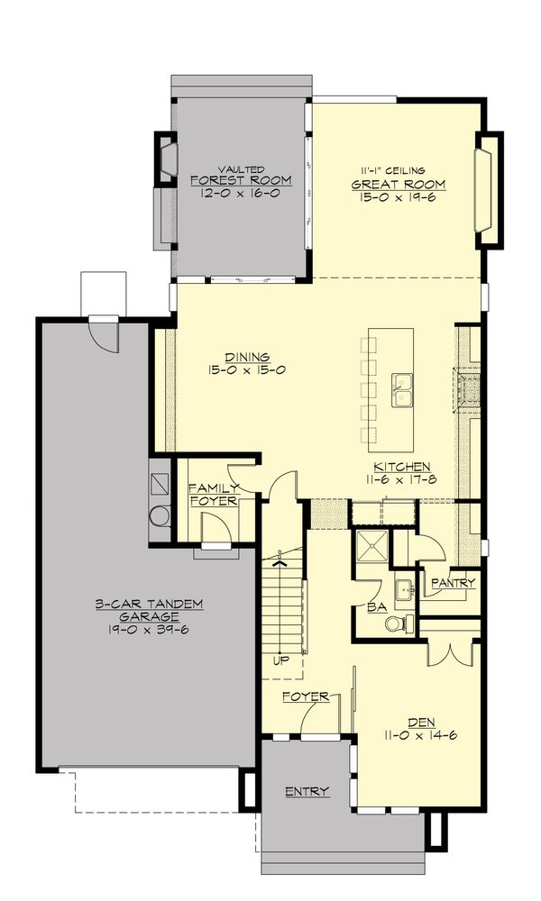 Home Plan - Modern Floor Plan - Main Floor Plan #132-225
