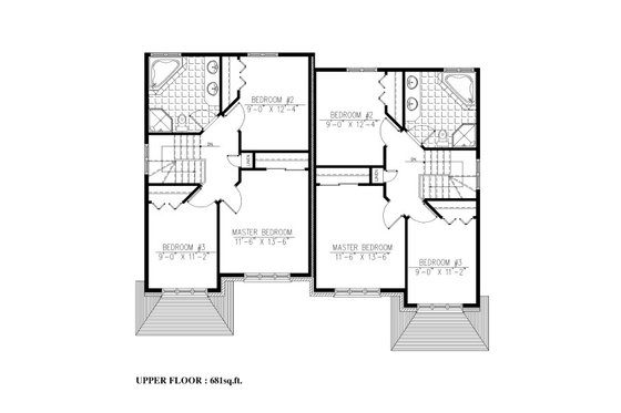 Floor Plan - Upper Floor for Traditional House Plan #138-350 - 6 bed, 3.5 bath