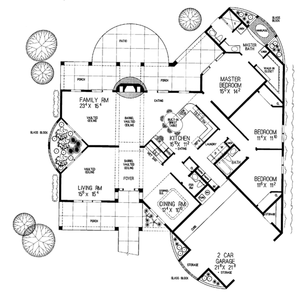 House Blueprint - Contemporary Floor Plan - Main Floor Plan #72-906