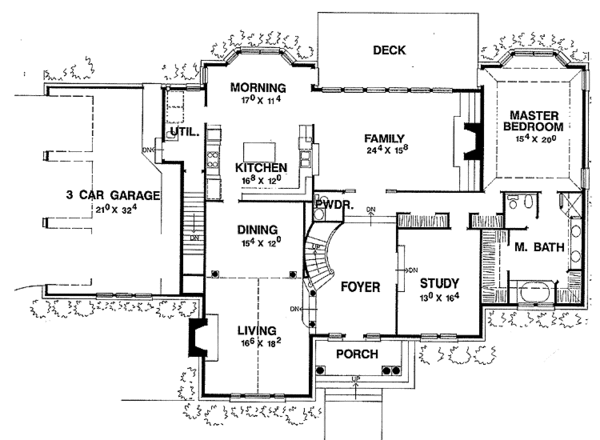 House Plan Design - Traditional Floor Plan - Main Floor Plan #472-209