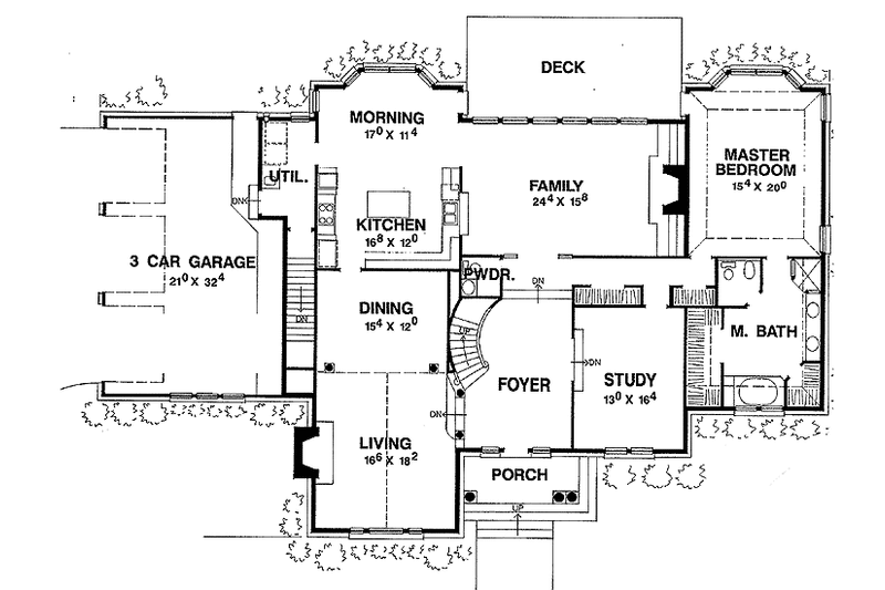 Home Plan - Floor Plan - Main Floor for Traditional House Plan #472-209 - 4 bed, 3.5 bath