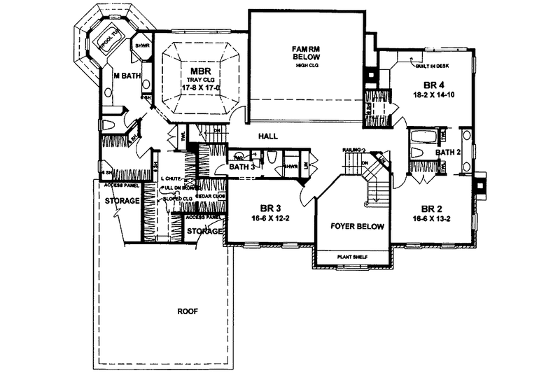 Home Plan - Floor Plan - Upper Floor for Colonial House Plan #328-310 - 4 bed, 4.5 bath