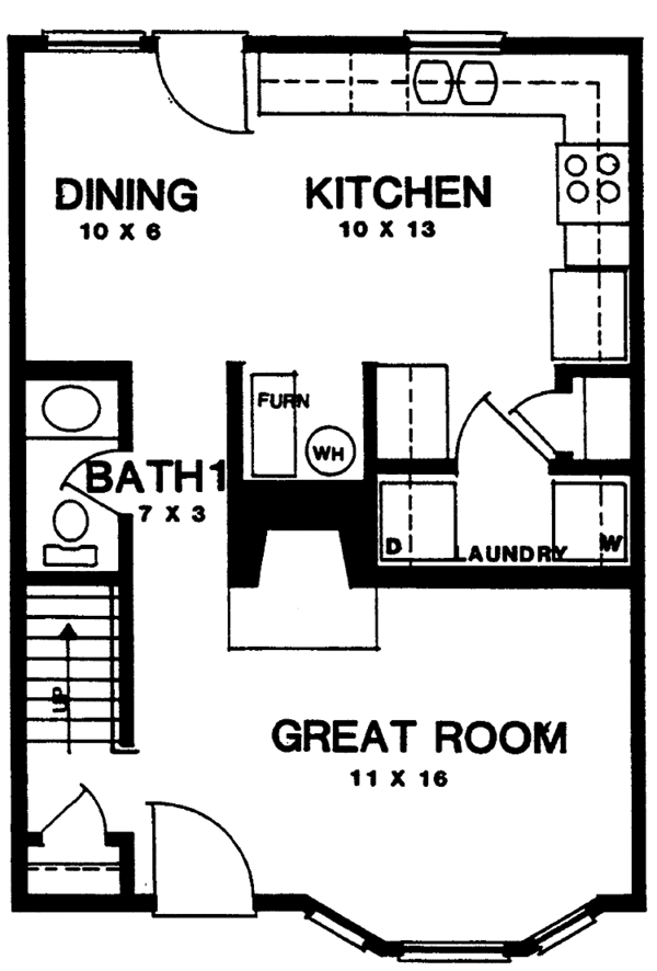 Home Plan - Colonial Floor Plan - Main Floor Plan #30-233