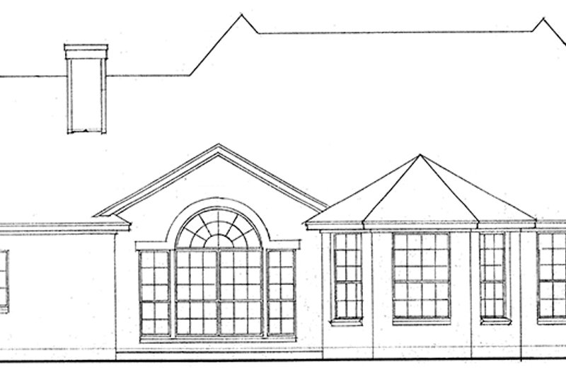 Architectural House Design - Exterior - Rear Elevation for Country House Plan #974-43 - 3 bed, 2.5 bath