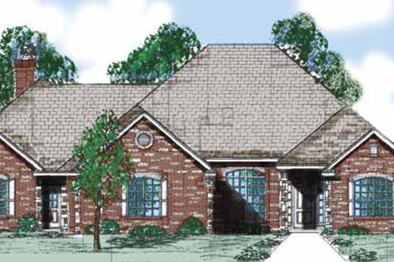 House Blueprint - Traditional Exterior - Front Elevation Plan #52-284