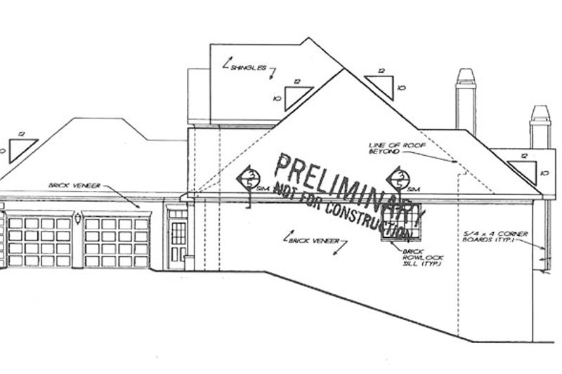 House Blueprint - Exterior - Other Elevation for Traditional House Plan #927-792 - 4 bed, 3 bath