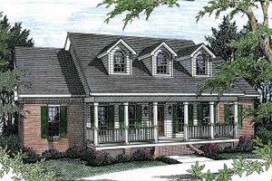 Country Exterior - Front Elevation Plan #44-201