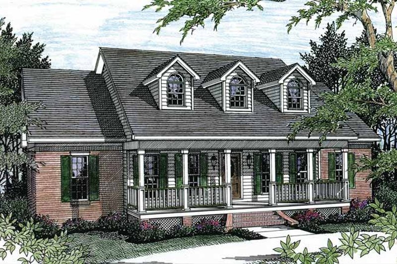Home Plan - Country Exterior - Front Elevation Plan #44-201