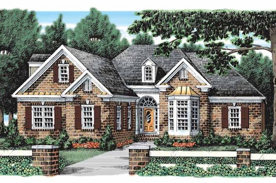 Exterior - Front Elevation 3 for Traditional House Plan #927-921 - 3 bed, 2 bath