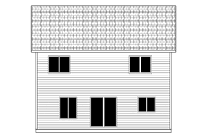 Exterior - Rear Elevation for Craftsman House Plan #943-25 - 3 bed, 2.5 bath